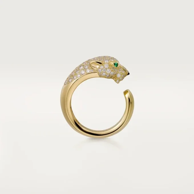 Panthere De Cartier Ring – Gelbgold, Diamanten, Smaragde, Onyx – Cartier