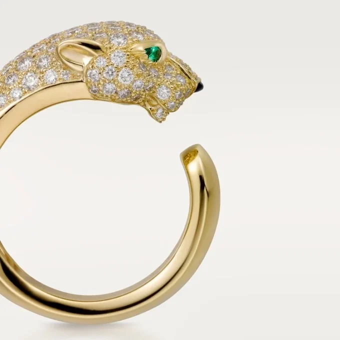 Panthere De Cartier Ring – Gelbgold, Diamanten, Smaragde, Onyx – Cartier