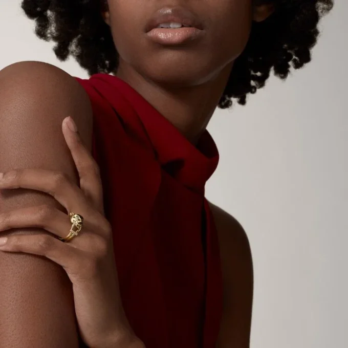 Panthere De Cartier Ring – Gelbgold, Lack, Diamanten, Tsavorit-Granat – Cartier