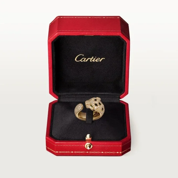 Panthere De Cartier Ring – Gelbgold, Smaragde, Onyx, Diamanten – Cartier