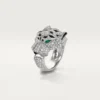 Panthere De Cartier Ring – Weißgold, Diamanten, Smaragde, Onyx – Cartier
