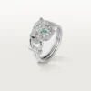 Panthere De Cartier Ring – Weißgold, Diamanten, Smaragde, Onyx – Cartier