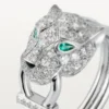 Panthere De Cartier Ring – Weißgold, Diamanten, Smaragde, Onyx – Cartier