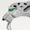 Panthere De Cartier Ring – Weißgold, Diamanten, Smaragde, Onyx – Cartier