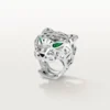 Panthere De Cartier Ring – Weißgold ohne Rhodinierung, Tsavorit-Granate, Onyx – Cartier