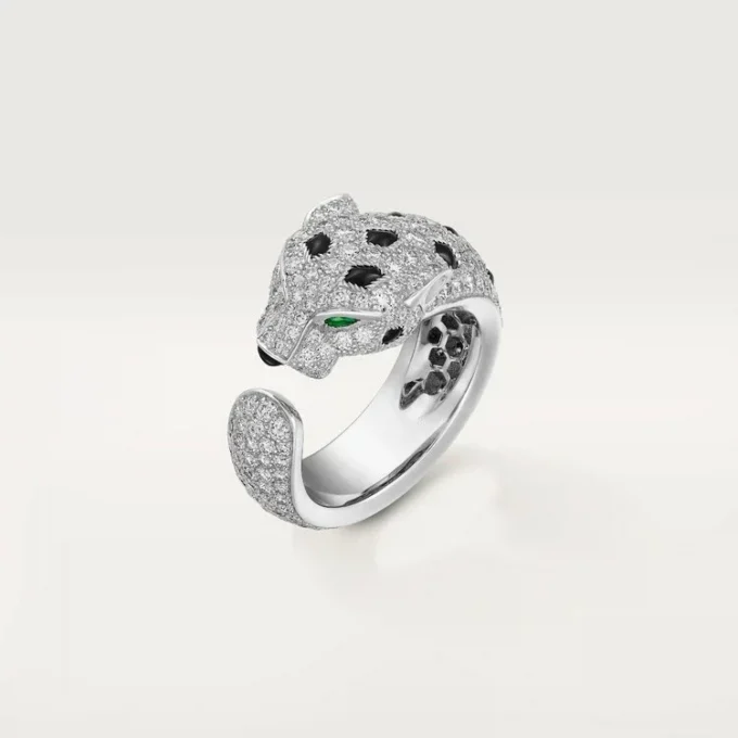Panthere De Cartier Ring – Weißgold, Smaragde, Onyx, Diamanten – Cartier