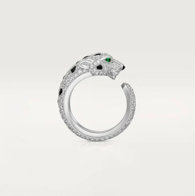 Panthere De Cartier Ring – Weißgold, Smaragde, Onyx, Diamanten – Cartier