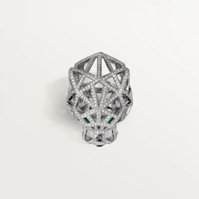 Panthere De Cartier Ring – Weißgold, Smaragde, Onyx, Diamanten – Cartier