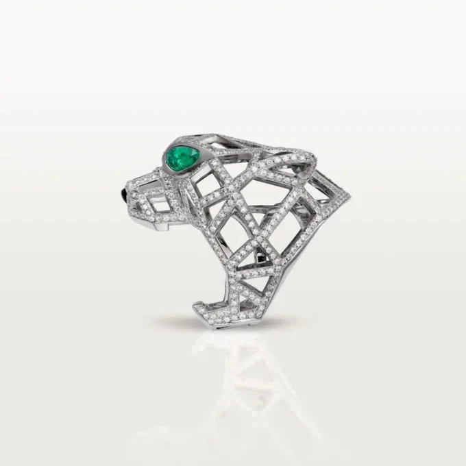 Panthere De Cartier Ring – Weißgold, Smaragde, Onyx, Diamanten – Cartier