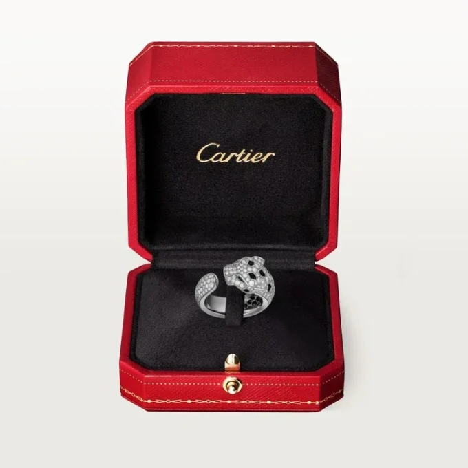 Panthere De Cartier Ring – Weißgold, Smaragde, Onyx, Diamanten – Cartier