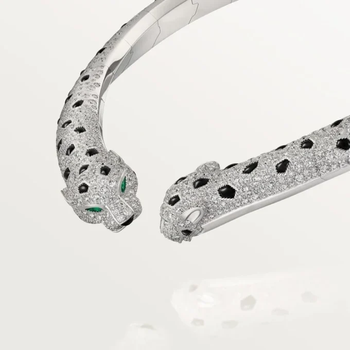 Panthere De Cartier Torque-Halskette, gelenkig, mit Pavé-Fassung