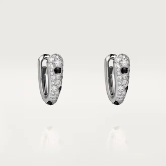 Panthere Diamond Small Hoop Ohrringe, Weißgold | Cartier Us