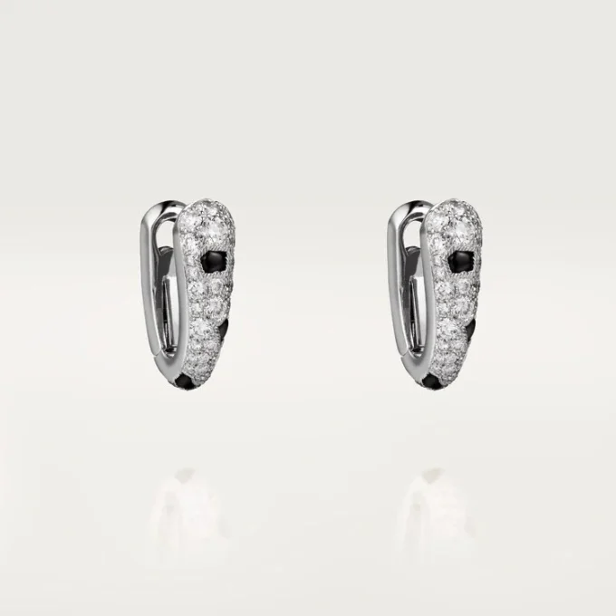 Panthere Diamond Small Hoop Ohrringe, Weißgold | Cartier Us