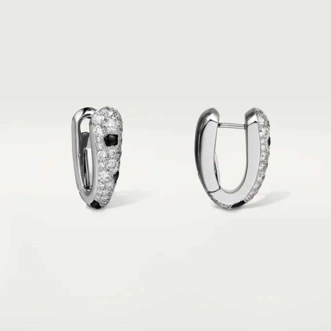 Panthere Diamond Small Hoop Ohrringe, Weißgold | Cartier Us