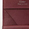 Quadratisches Portemonnaie, Must de Cartier – Schwarzes Kalbsleder, Edelstahl-Finish – Cartier