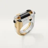 Ring „Geometrie & Contrastes“, Onyx, Pavé