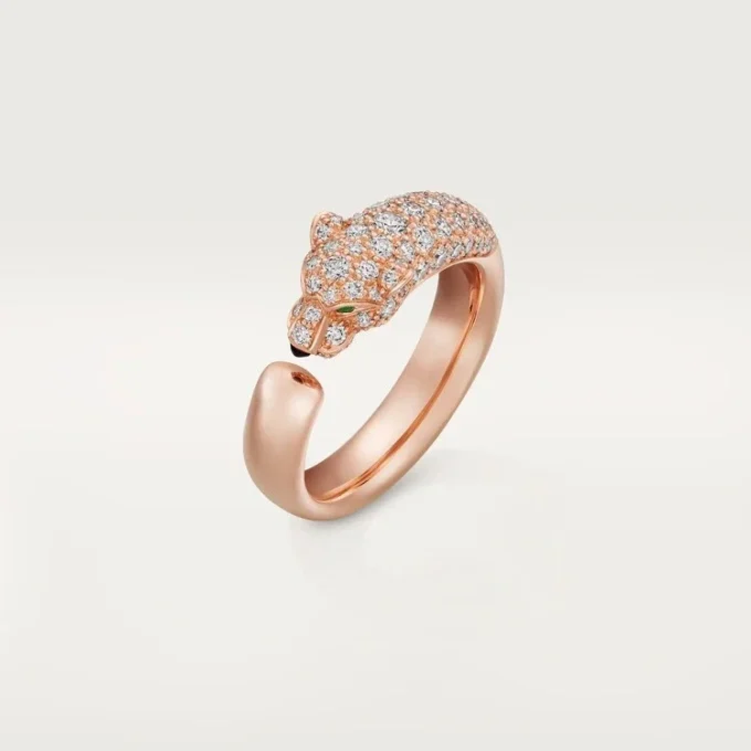 Ring „Panthere de Cartier“ – Roségold, Onyx, Smaragde, Diamanten – Cartier