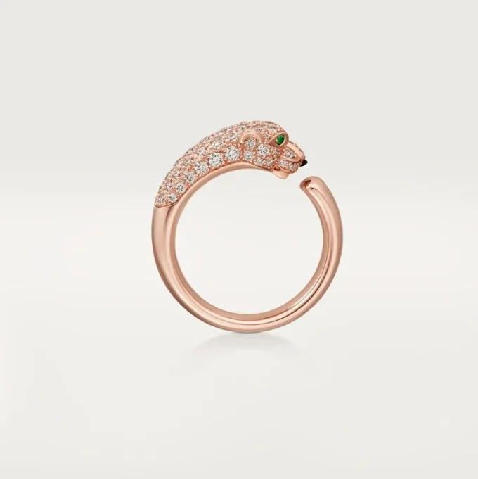 Ring „Panthere de Cartier“ – Roségold, Onyx, Smaragde, Diamanten – Cartier
