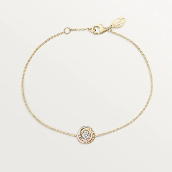 Trinity-Armband, an Kette, 1 Diamant