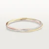 Trinity-Armband, kleines Modell, halb pavé-besetzt