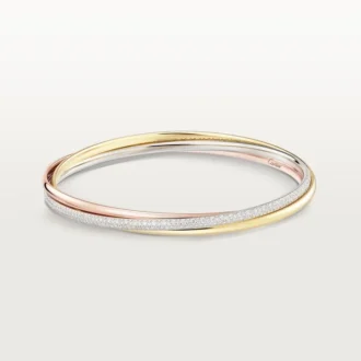Trinity-Armband, kleines Modell, halb pavé-besetzt