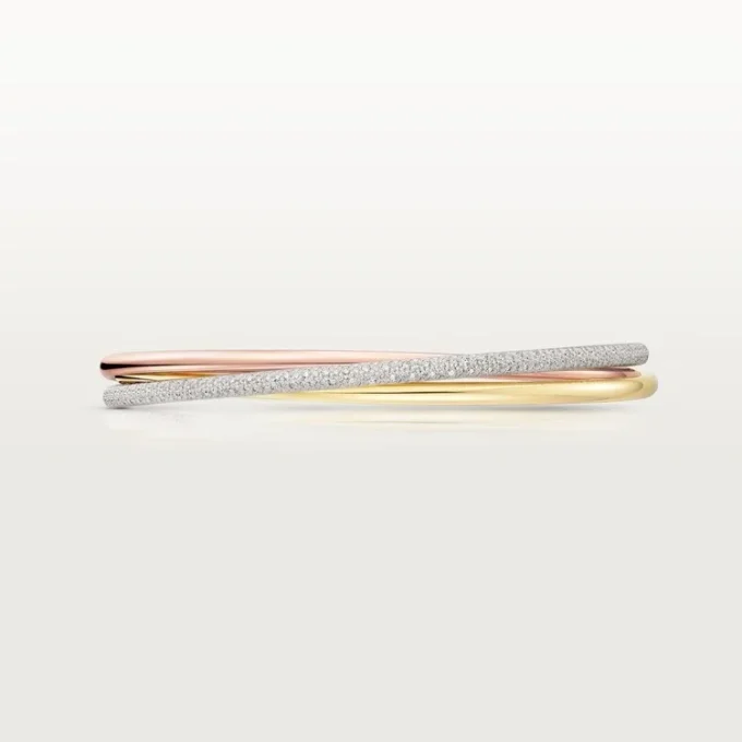 Trinity-Armband, kleines Modell, halb pavé-besetzt