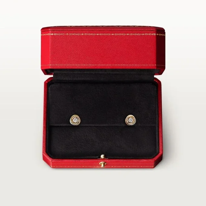 Trinity-Ohrringe, 2 Diamanten