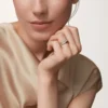 Trinity-Ring, kleines Modell, halb pavé-besetzt