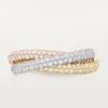 Trinity-Ring, kleines Modell, mit Pavé-Besatz