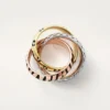 Trinity-Ring, Lack, halb gepavé