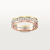 Vendome Louis Cartier Ehering, 4,8 mm Breite, pavé-besetzt